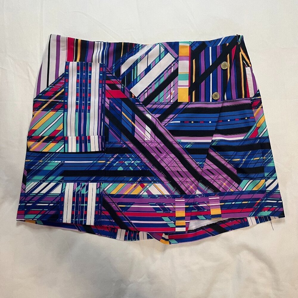 EP Sport Multi Color Geometric Pattern Casual Athletic Skort | Size 12